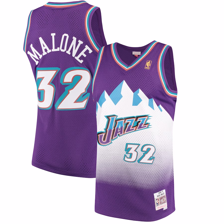 Maillot de fan de Karl Malone pour l'Utah Jazz en 1996/97, Violet