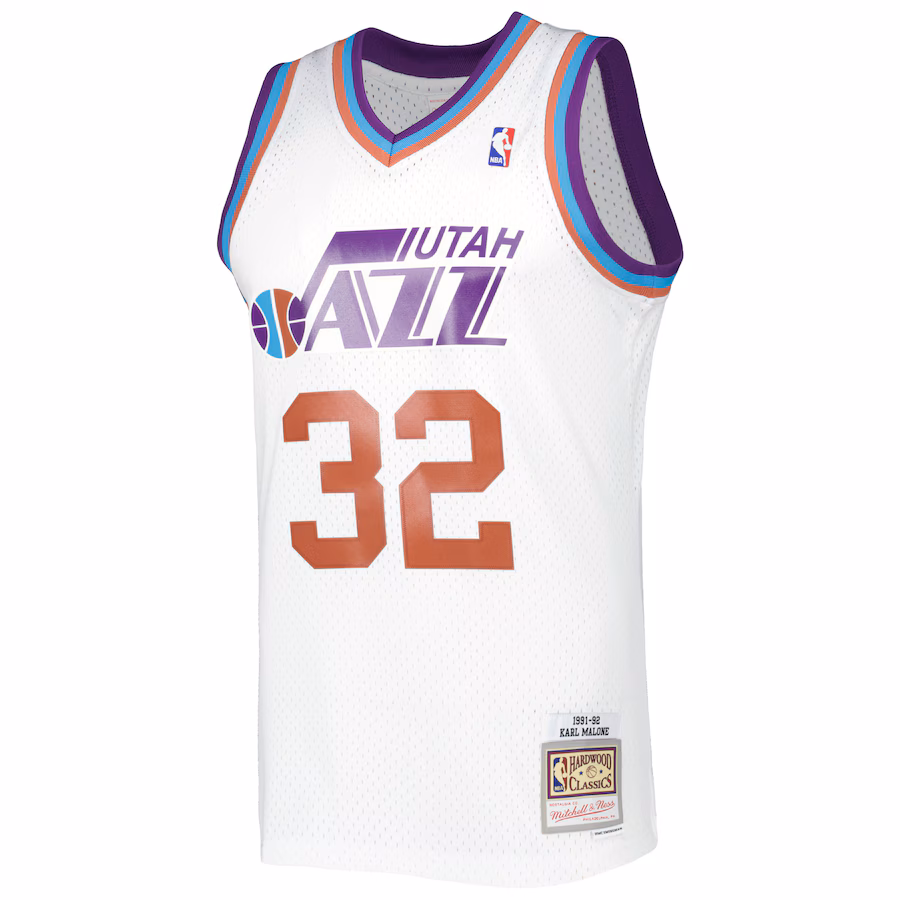 Karl Malone Utah Jazz 1991/92 Blanco